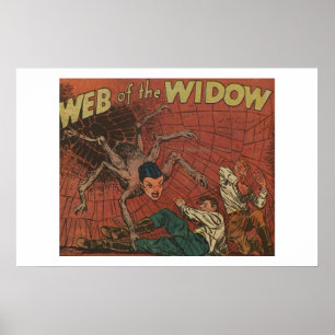Horror vintage comics 40s old, classic and retro poster