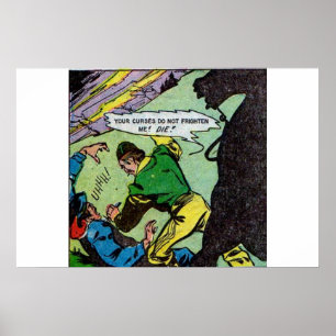 Horror vintage comics poster