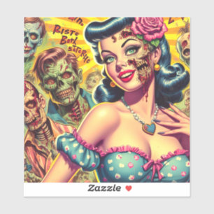 Horror Zombie Pin-up