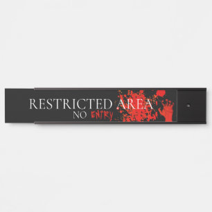 Horror Zombie Red Hand  Door Sign