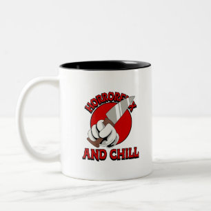 Horrorflix And Chill A Two-Tone Coffee Mug
