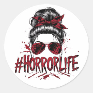 HORRORLIFE CLASSIC ROUND STICKER