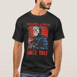 Horrors Halloween Retro Sunset Wearing A Mask Sinc T-Shirt