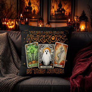 Horrors In This House Tarot Halloween Cushion