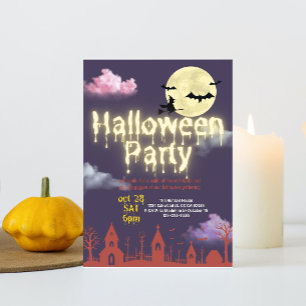 Horrors night cute Halloween party invitations