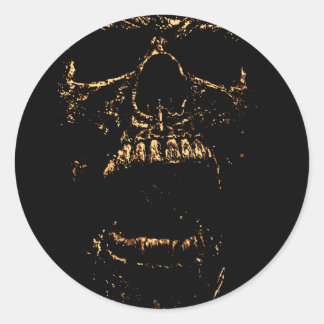 Horrorstuff Golden Skull Classic Round Sticker