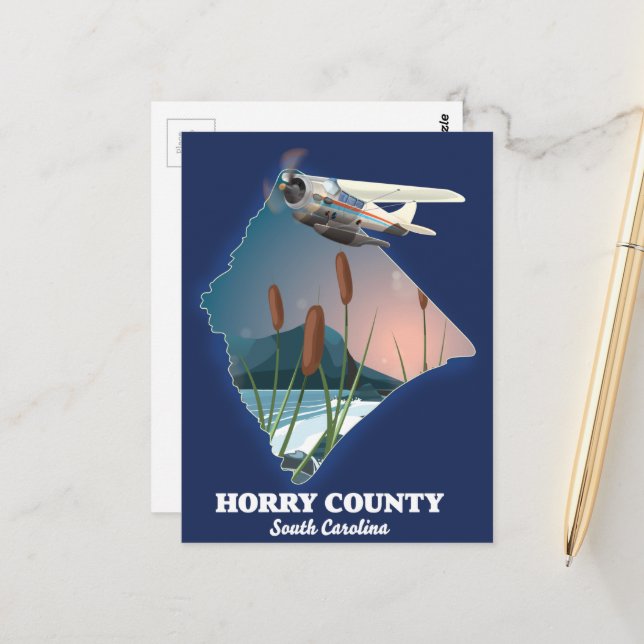 Horry County south Carolina Postcard (Front/Back In Situ)