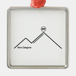 Hors Categorie Mountain Climb Cycling Metal Ornament