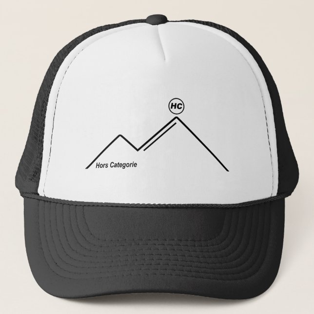 Hors Categorie Mountain Climb Cycling Trucker Hat (Front)
