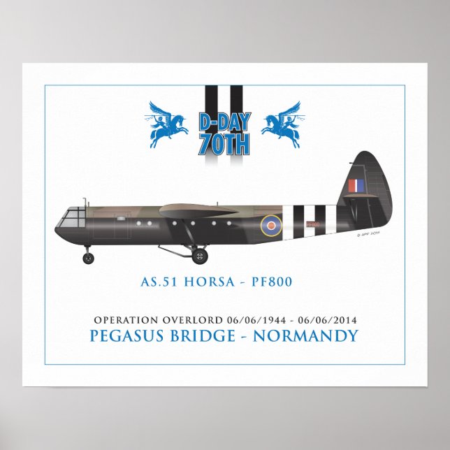 HORSA GLIDER - PEGASUS BRIDGE POSTER (Front)