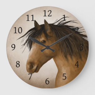 horse 11 large clock