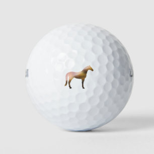 Horse - 2 - brown golf balls