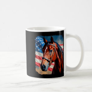 Horse 4th Of July Patriotic Horse American Flag Coffee Mug
