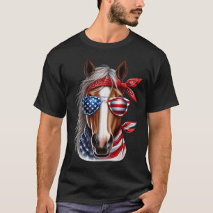 Horse 4th Of July Shirt Men Boys Horse American Us