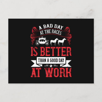Horse - A Bad Day At The Races Is Better Postcard
