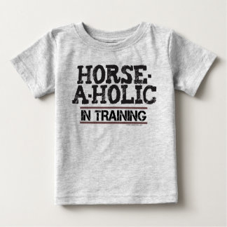Horse-A-Holic In Training Toddler Long Sleeve Baby T-Shirt