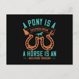 Horse - A Pony Is A Childhood Dream Postcard