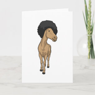 Horse Afro Card