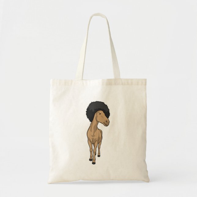 Horse Afro Tote Bag (Front)