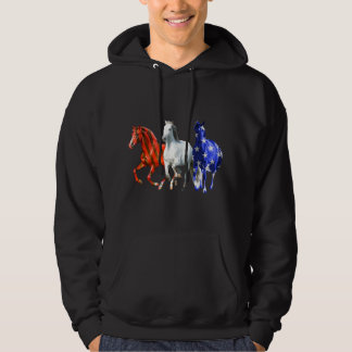 horse american flag 4th of july fars day christmas hoodie