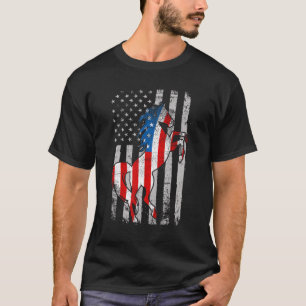 Horse American Flag 4th Of July Usa Patriotic Prid T-Shirt