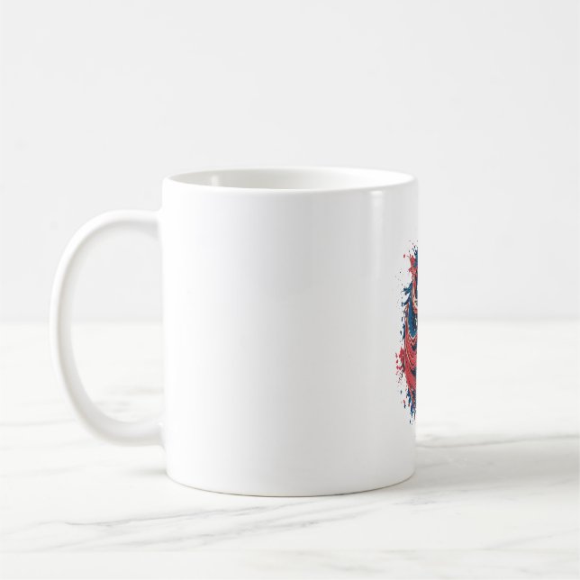 Horse American Flag Coffee Mug (Left)