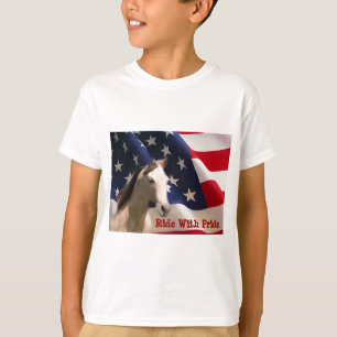 Horse American Flag Kids T-Shirt