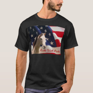 Horse American Flag Unisex T-Shirt