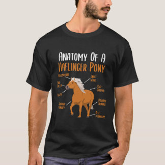 Horse Anatomy of a Haflinger Pony Haflinger Horse  T-Shirt
