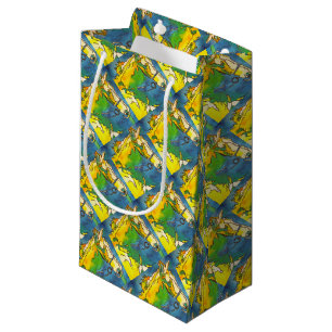 "Horse and Bridle Colourful Black Outline Art" #h Small Gift Bag