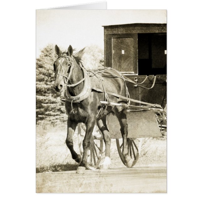 Horse and Buggy Sepia (Front)