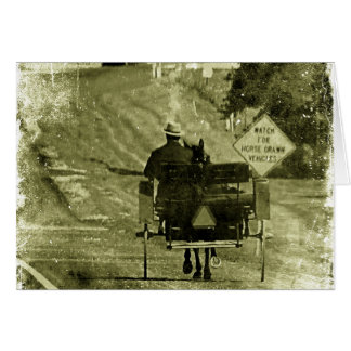 Horse and Buggy Sepia Grunge