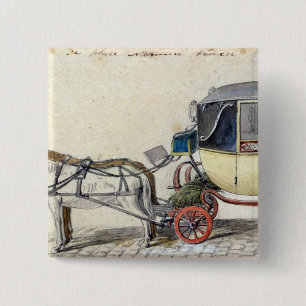 Horse and Carriage, 1825 15 Cm Square Badge
