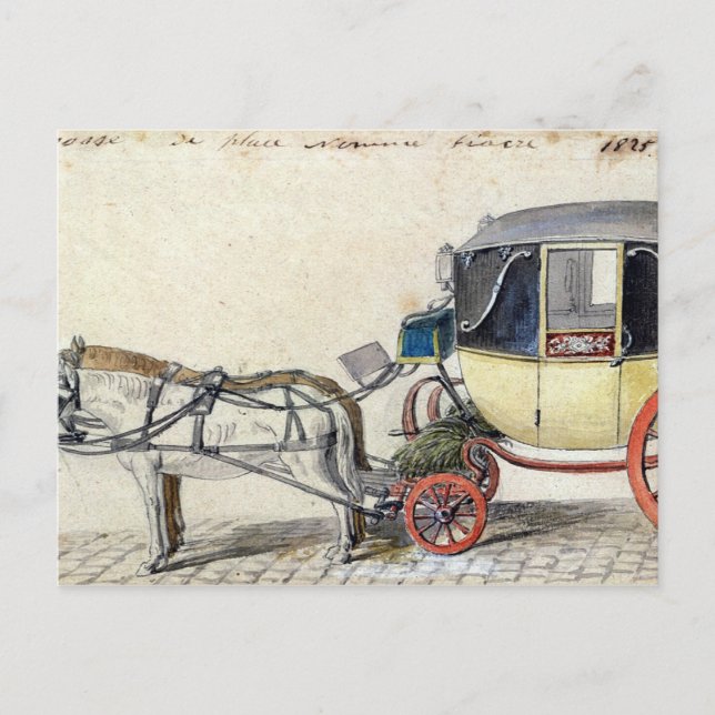 Horse and Carriage, 1825 Postcard (Front)