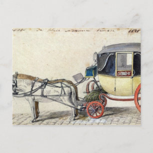 Horse and Carriage, 1825 Postcard