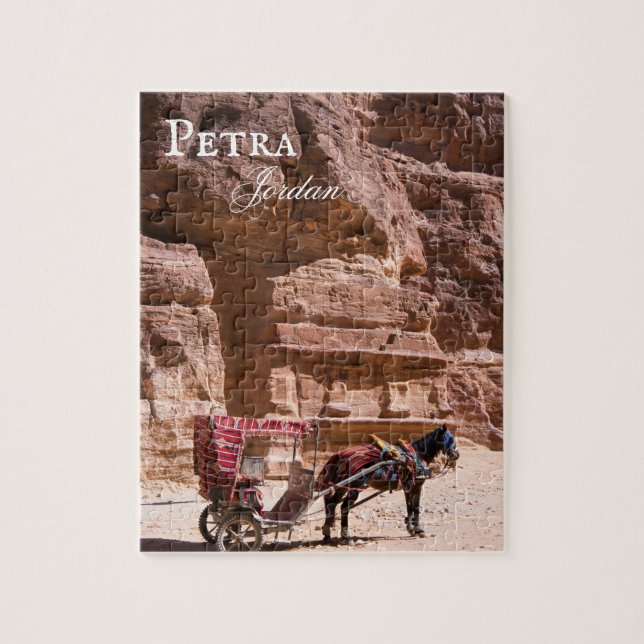 Horse and Carriage in Petra, Jordan Jigsaw Puzzle (Vertical)