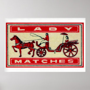 Horse and Carriage - Matchbox Print - Aesthetic