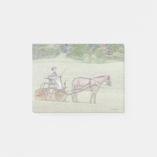 Horse and carriage post-it notes