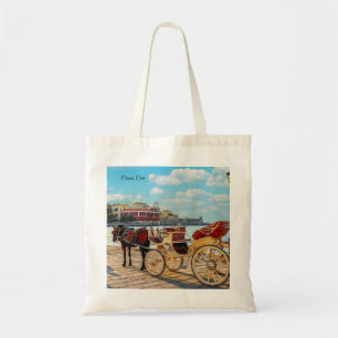 Horse and carriage tote bag