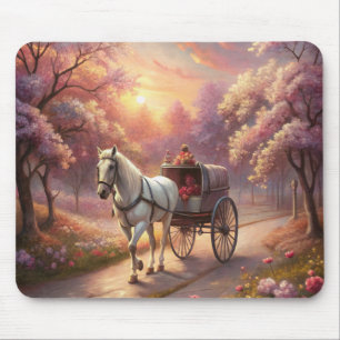 Horse and Cart Mouse Pad