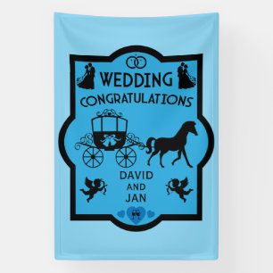 Horse And Cart Romantic Wedding Banner