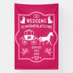 Horse And Cart Romantic Wedding Banner