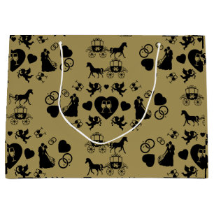 Horse And Cart Romantic Wedding Large Gift Bag