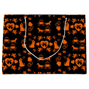 Horse And Cart Romantic Wedding Large Gift Bag