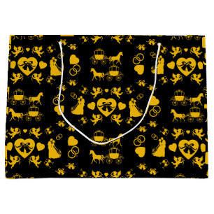 Horse And Cart Romantic Wedding Large Gift Bag