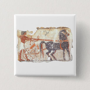 Horse and Chariot 15 Cm Square Badge