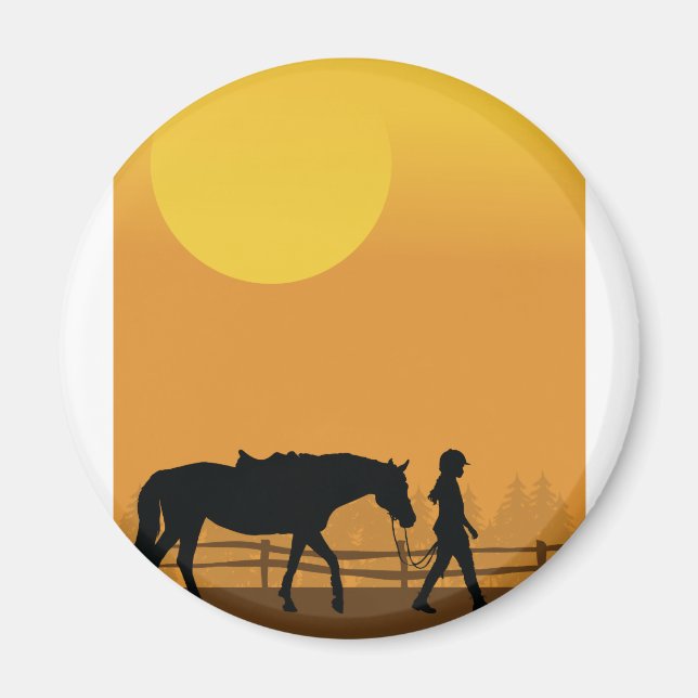 Horse and Child Magnet (Front)