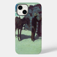 Horse and Cowboy Winter Snow