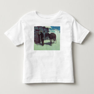 Horse and Cowboy Winter Snow Toddler T-Shirt