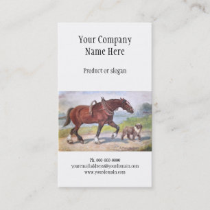Horse and dog business card